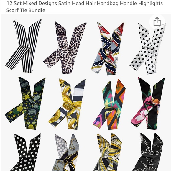 Set of 10 hair scarves - Picture 1 of 2